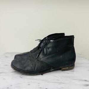 Coque Terra Black Leather Oxford Style Boots Men’s Size 6